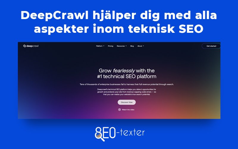 Deepcrawl hjalper dig med alla aspekter av teknisk seo