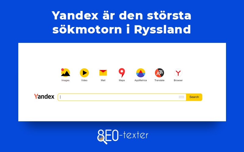 Yandex ar den storsta soktmotorn i Ryssland