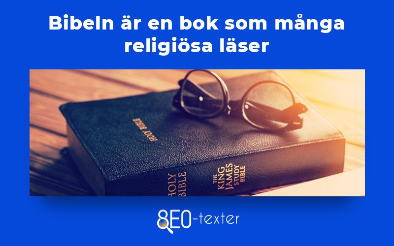 Bibeln ar en bok som manga religiosa laser