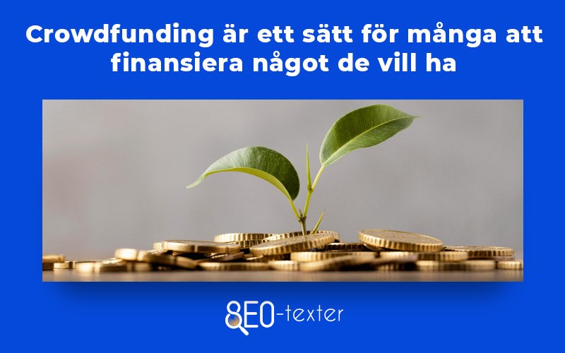 Crowdsourcing ar ett satt for manga att finansiera det de vill ha