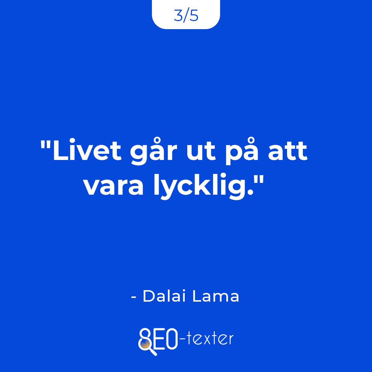 Livet gar ut pa att vara lycklig