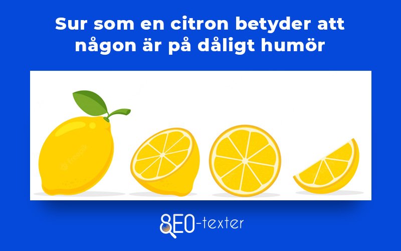 Sur som en citron